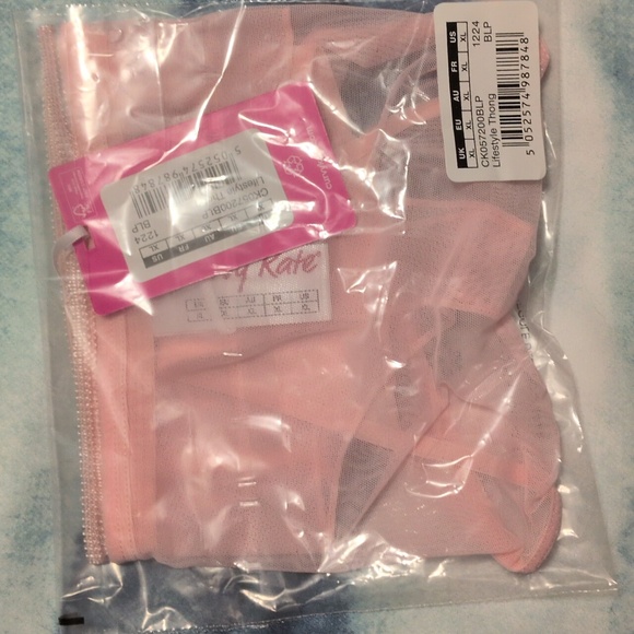 NEW VALENTINE'S DAY Pink Mesh Bra & Panty Set By Curvy Kate Sz 38G & XL Sheer - Picture 11 of 12